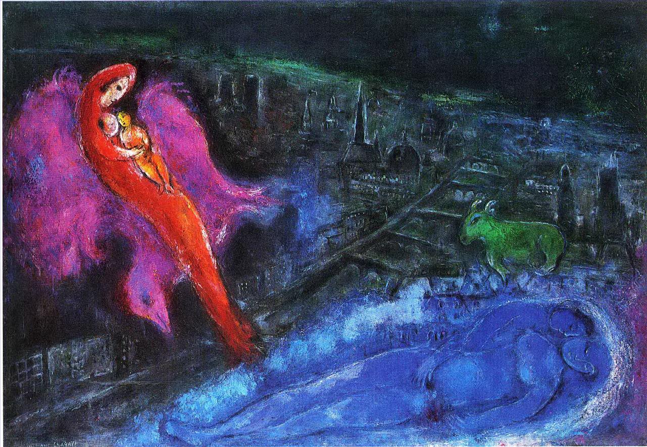 Ponts sur la Seine contemporain Marc Chagall Peintures à l'huile